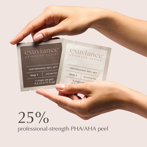 Exuviance Performance Peel AP25 - At-Home Chemical Peel with Glycolic Acid for Anti-Aging & Pore Refinement | Mandelic & Polyhydroxy Acids