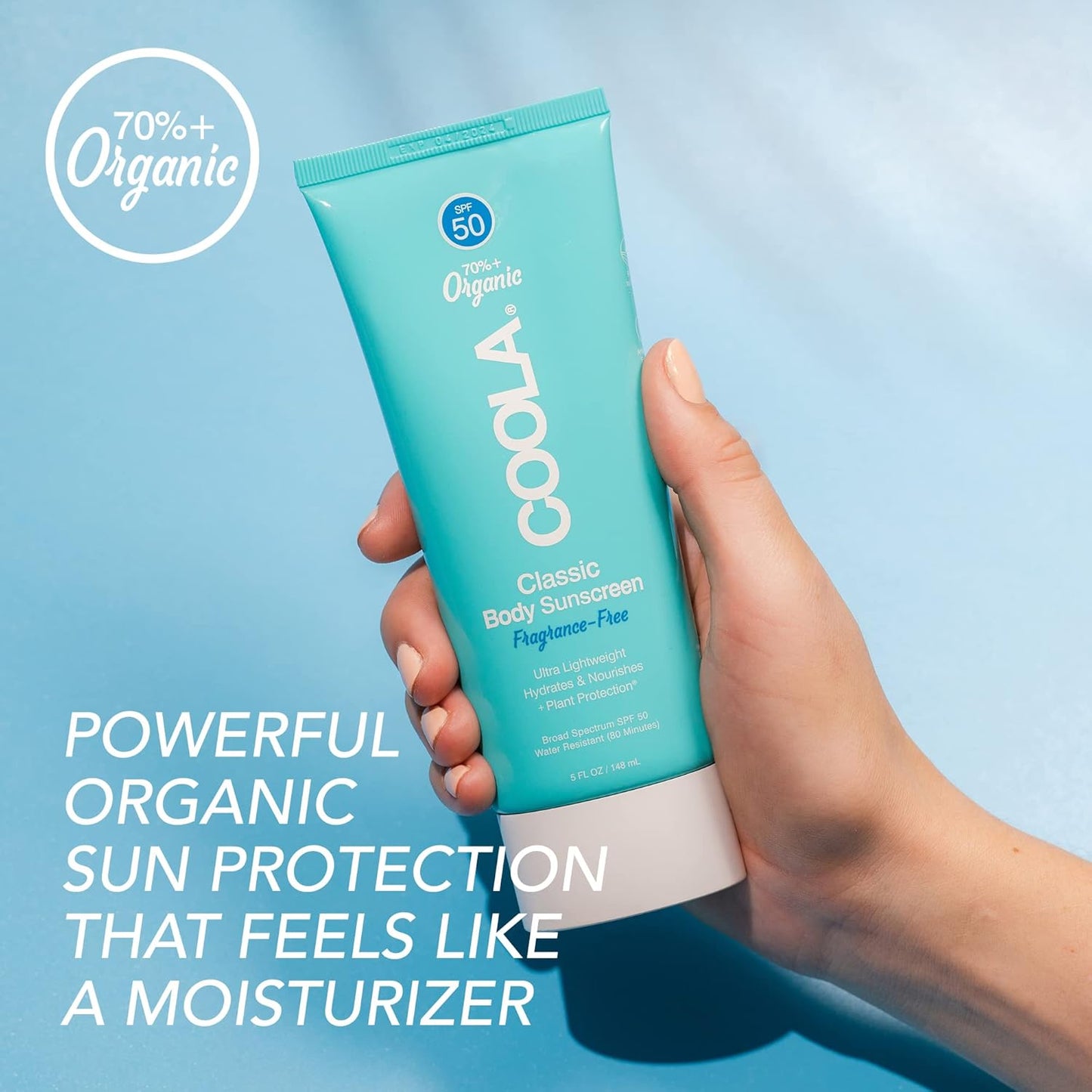 COOLA Organic Sunscreen SPF 50 - Dermatologist Tested Body Lotion for Daily Protection | 5 Fl Oz, Vegan & Gluten Free