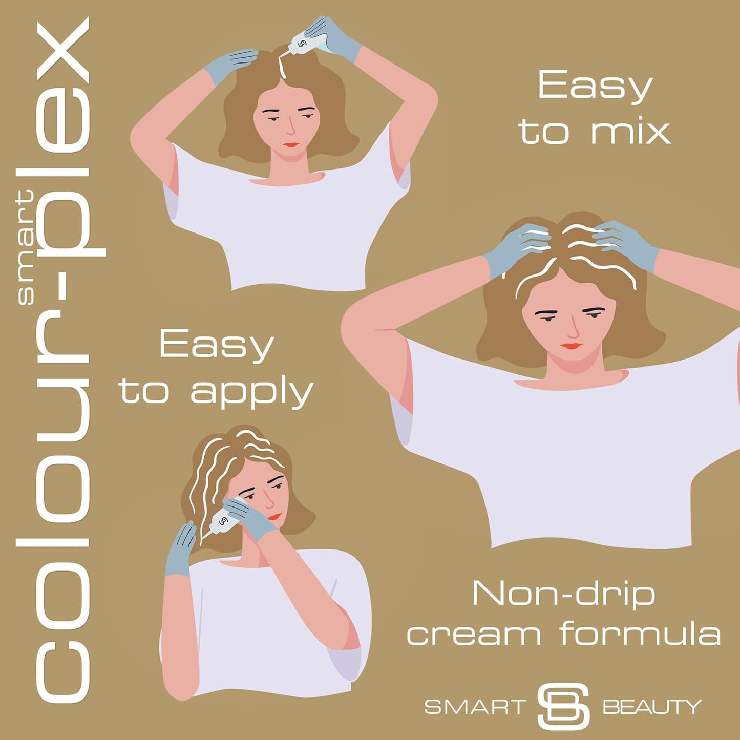 Smart Beauty Ash Blonde Hair Dye - Permanent Color with Plex Conditioner, Vegan & Cruelty-Free