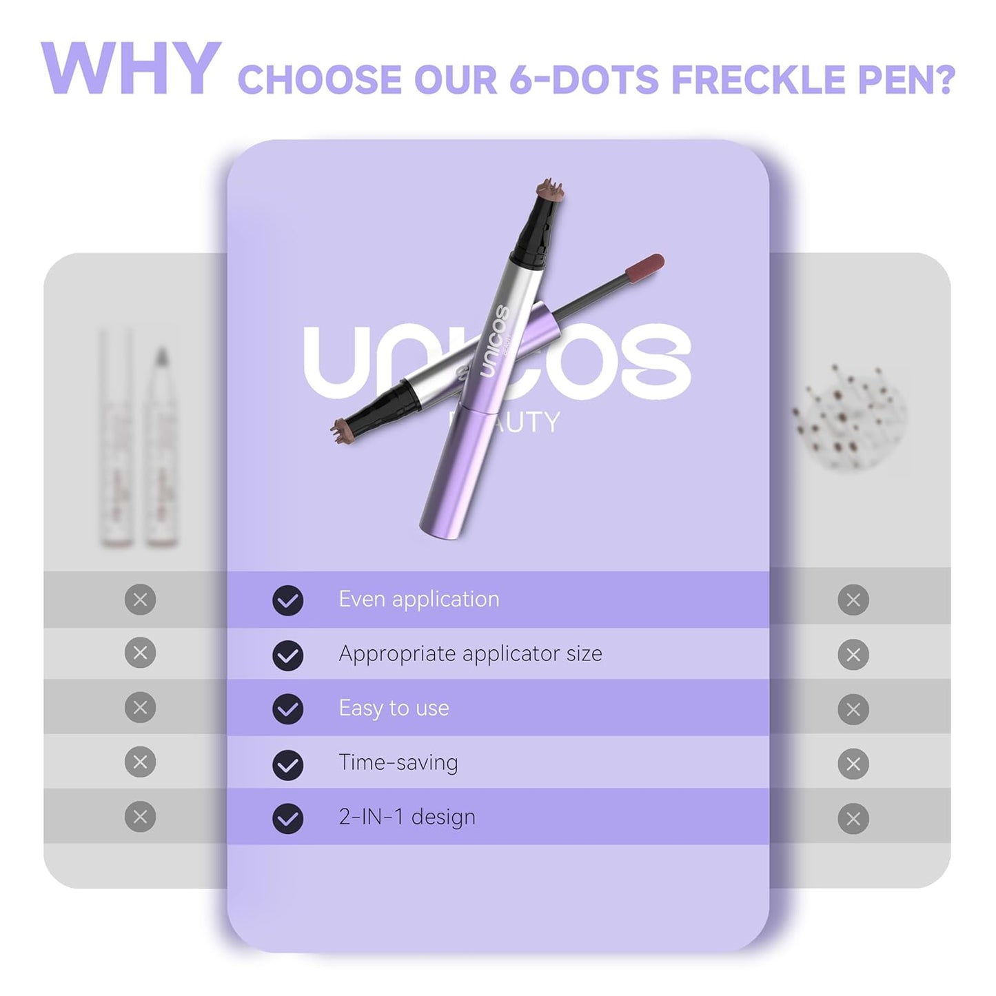 Unicos Freckle Stamp - 2-in-1 Freckle Pen & Blush | Quick-Drying, Waterproof Makeup in Sunkiss