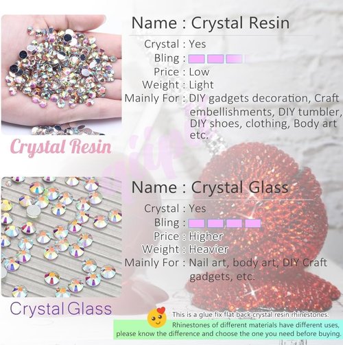 qiipii 20000PCS 24 Color Resin Rhinestones w B7000 Jewelry Glue for Bedazzling Crafting 3mm 4mm Flatback Crystal Stones Rainbow Colorful Gems Diamonds Crystals for Nails Face Makeup Tumblers Crafts