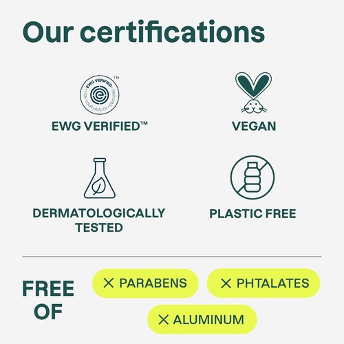 ATTITUDE Plastic-Free Deodorant - EWG Verified, Aluminum-Free, Unscented, 3 Ounces | Vegan & Dermatologically Tested