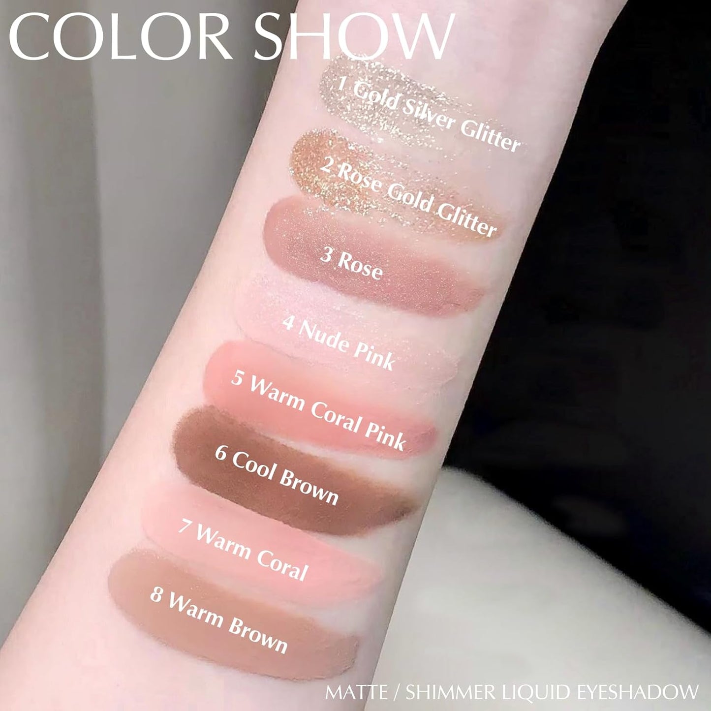 Skiennix Dusty Rose Liquid Eyeshadow - High-Pigmented Cream-to-Powder Formula for Smooth Blending | Multiuse Makeup for Eyes & Cheeks