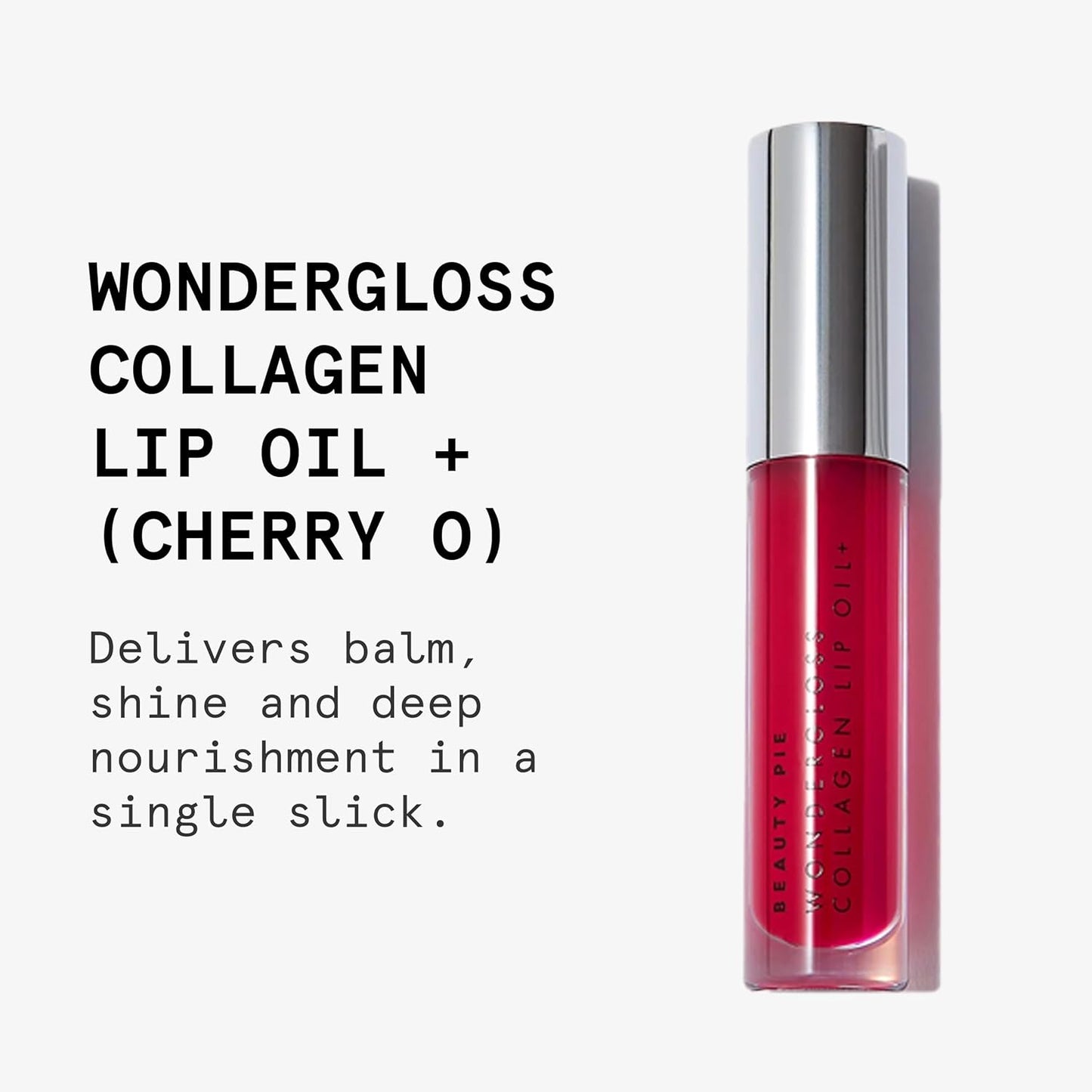 Beauty Pie Wondergloss Collagen Lip Oil - Hydrating & Plumping Non-Sticky Gloss with Cherry & Hibiscus | 0.13 fl oz