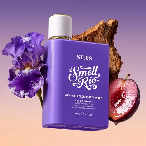 Sttes Smell Rio Perfume 05# (Vanilla Orchid Sandalwood) - Eau De Parfum, 100ml/3.4 fl.oz, Purple, Sugared Violet & Plum, Amber & Vetiver Notes