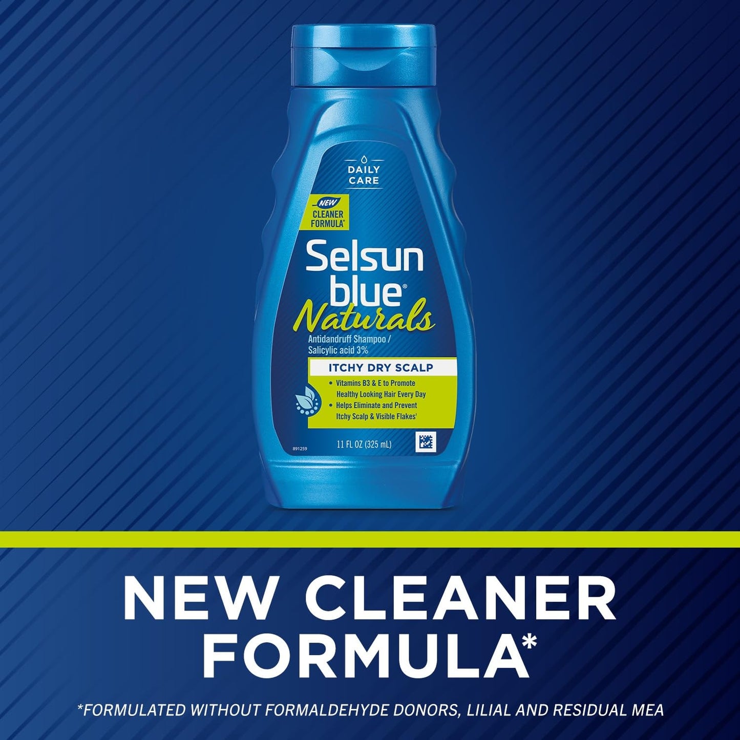 Selsun Blue Naturals Anti-Dandruff Shampoo - Extra-Hydrating Formula with Vitamins B5 & E | 11 fl. oz.