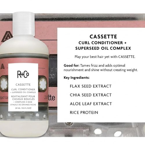 R+Co Cassette Curl Defining Conditioner - Lightweight Frizz Control with Superseed Oil - 8.5 oz