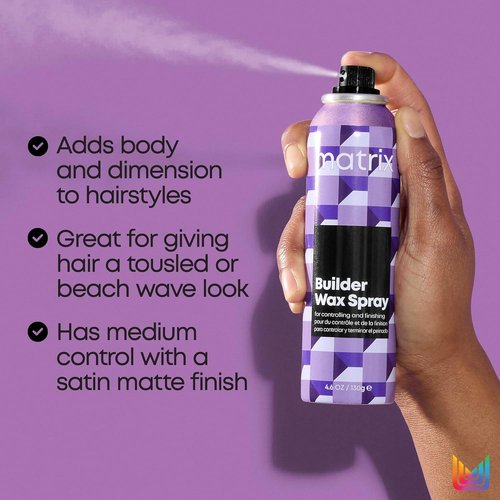 Matrix Styling Builder Wax Spray - Texture Hairspray for Medium Control & Satin Matte Finish | 4.6 Oz