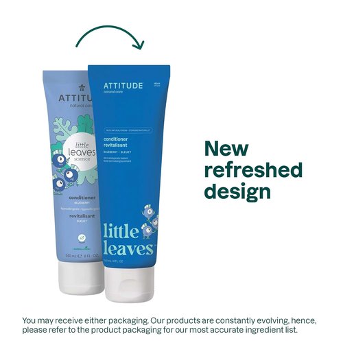 ATTITUDE Hair Conditioner for Kids - Vegan Plant-Based Detangler with Blueberry | 8 Fl Oz