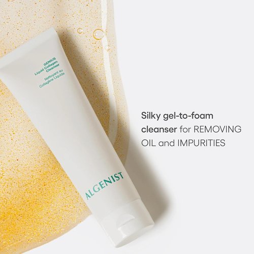 Algenist GENIUS Liquid Collagen Cleanser - Gel-to-Cream Makeup Remover for Soft, Nourished Skin | 150ml