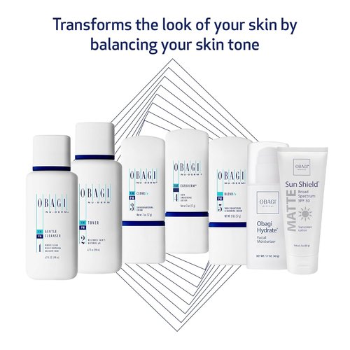 Obagi Nu-Derm Fx Skin Brightening System - Even Out & Brighten Complexion - 7-Step Routine for Normal to Dry Skin