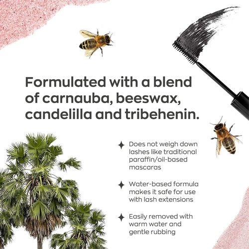 Elizabeth Mott Black Volumizing Mascara - Smudge-Proof, Lengthening Fiber Formula, Clump-Free, 8ml