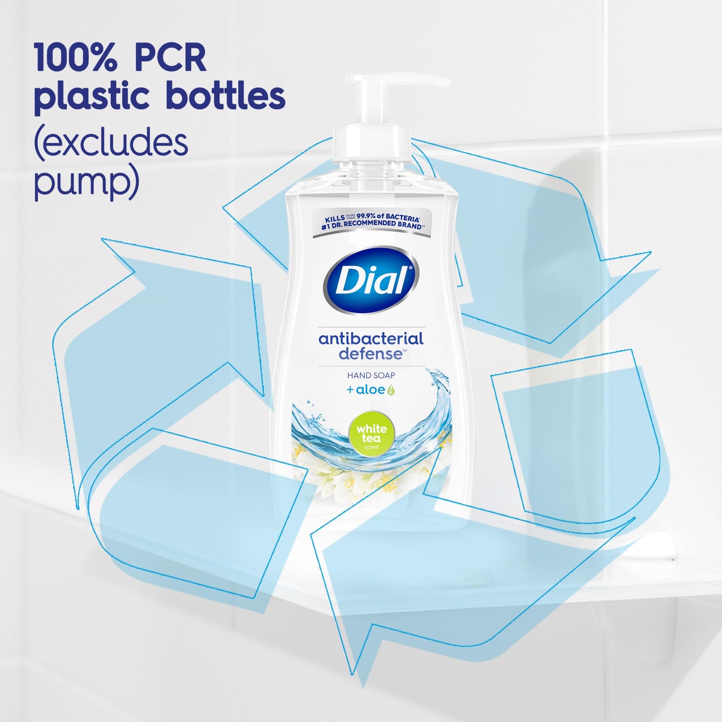 Dial Antibacterial Liquid Hand Soap, Spring Water, 11 fl oz (Pack of 4)