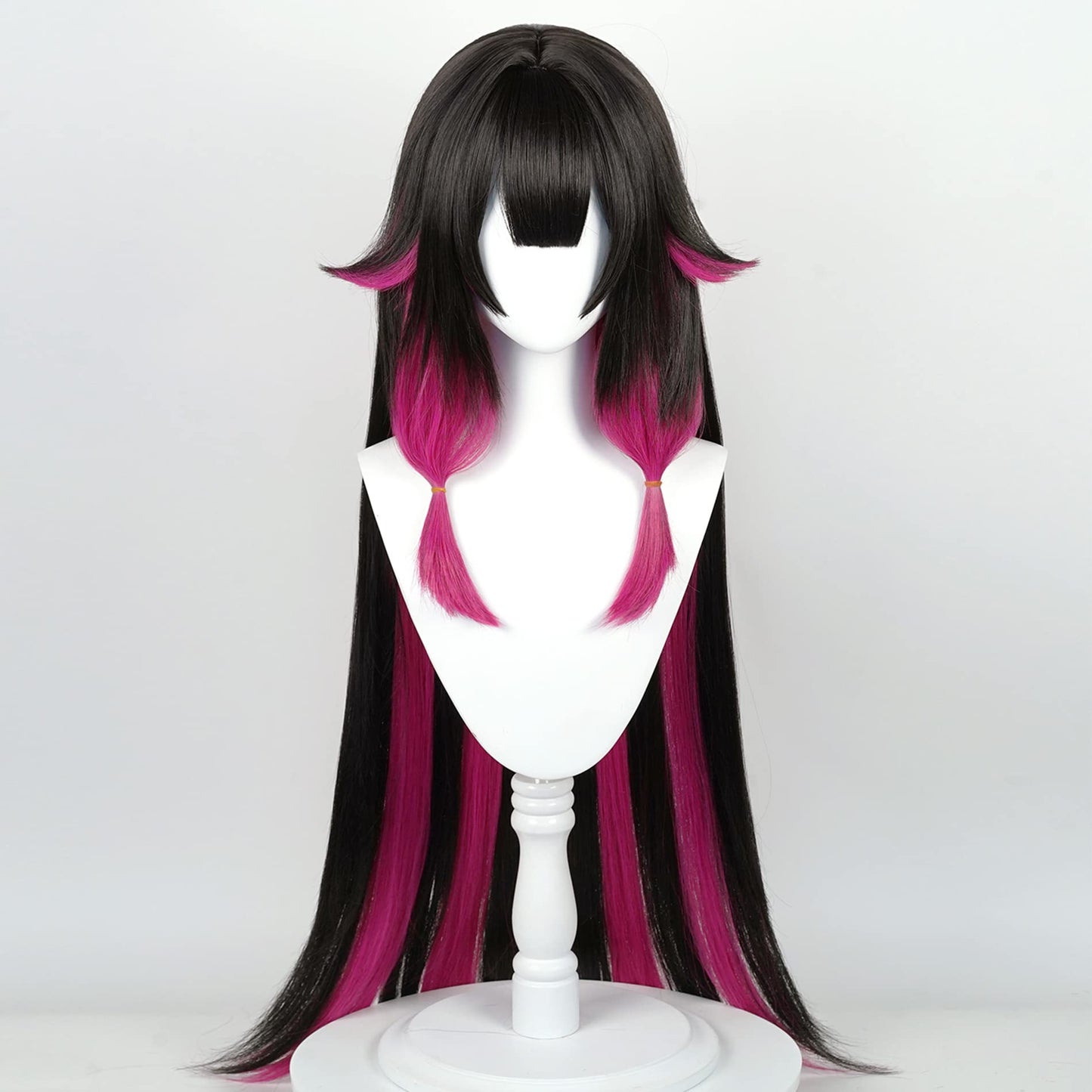 Cosplay Wig for Genshin Impact Colombina Damselette Anime Wigs With Black Mix Light Purple Hair Synthetic Fabric with Free Wig Cap for Comic Con, Cosplay Show, Halloween