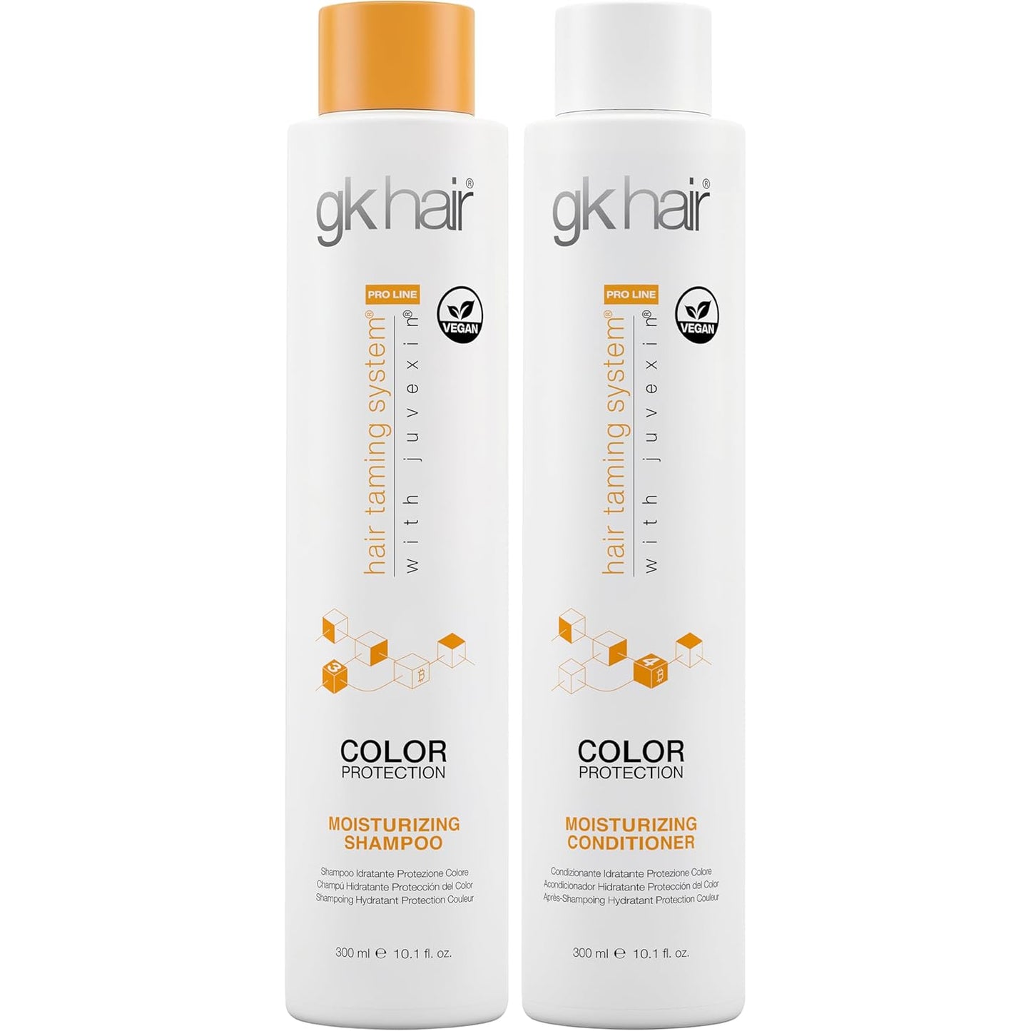 GK HAIR Moisturizing Color Protection Shampoo & Conditioner Set - Hydrating Formula for Dry, Coarse & Color-Treated Hair | 10.1 Oz