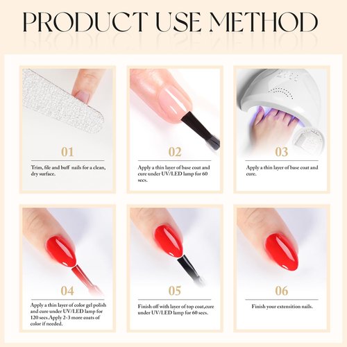 Double Rhythm 15ML Gel Nail Polish Pure Sheer Same Color Same Bottle Soak Off Gel Polish Art Manicure Salon DIY at Home for Women (Cream Beige-A1392)