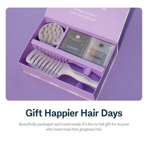 Gimme Beauty Magic Is In The Hair Gift Box - Essentials for All Hair Types - Includes Detangling & Massage Brushes