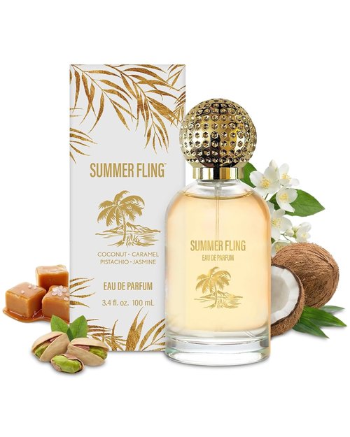 PB ParfumsBelcam Summer Fling Eau de Parfum for Women - Warm Beachy Gourmand Scent with Pistachio & Coconut | 3.4 Fl Oz