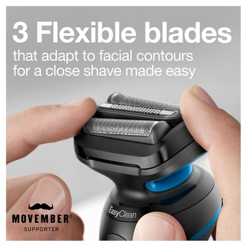Braun Series 5 5049cs Electric Shaver - Cordless Wet & Dry Face Shaver with Beard Trimmer | Blue