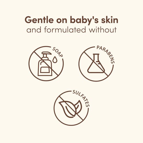 Aveeno Baby Nighttime Calming Comfort Bath, Body & Hair Wash with Relaxing Lavender & Vanilla Scents & Natural Oat Extract, Tear-Free Formula, Paraben-, Phthalate- & Soap-Free, 18 Fl. Oz