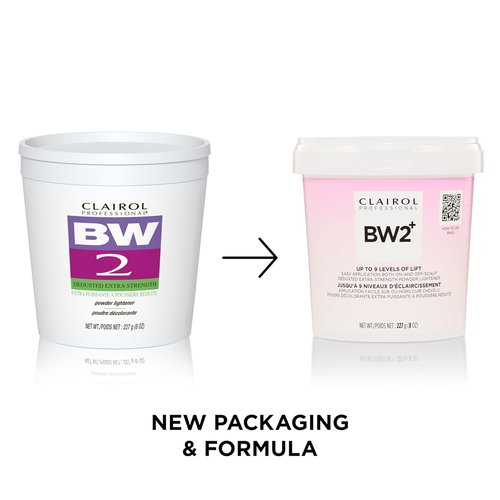 Clairol Professional BW2+ Powder Lightener - Extra Strength for Up to 9 Levels of Hair Lift