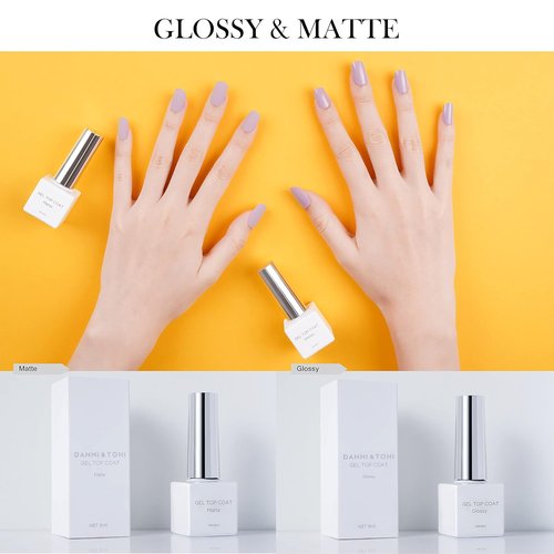 DANNI & TONI Glossy Gel Top Coat - 8ml High Shine Finish for Long-Lasting Nail Polish