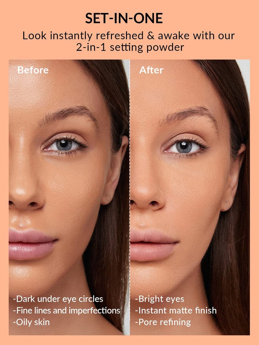 SheGlam Insta-Ready Loose Under Eye Setting Powder - Bisque Shade for Flawless Finish