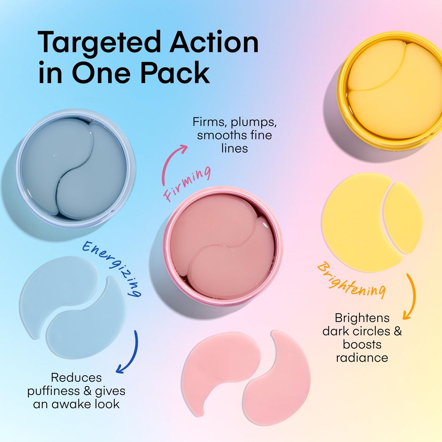 Terez & Honor Under Eye Patches for Dark Circles - 60 Korean Hydrogel Masks for Puffiness, Bags, Wrinkle with Caffeine, Hyaluronic Acid, Niacinamide - Undereye Hydrating & Cooling, Vegan, No Fragrance