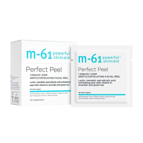 M-61 Perfect Peel - Gentle Exfoliating Facial Peel Pad With Lactic, Mandelic & Salicylic Acid | Ideal For Sensitive Skin