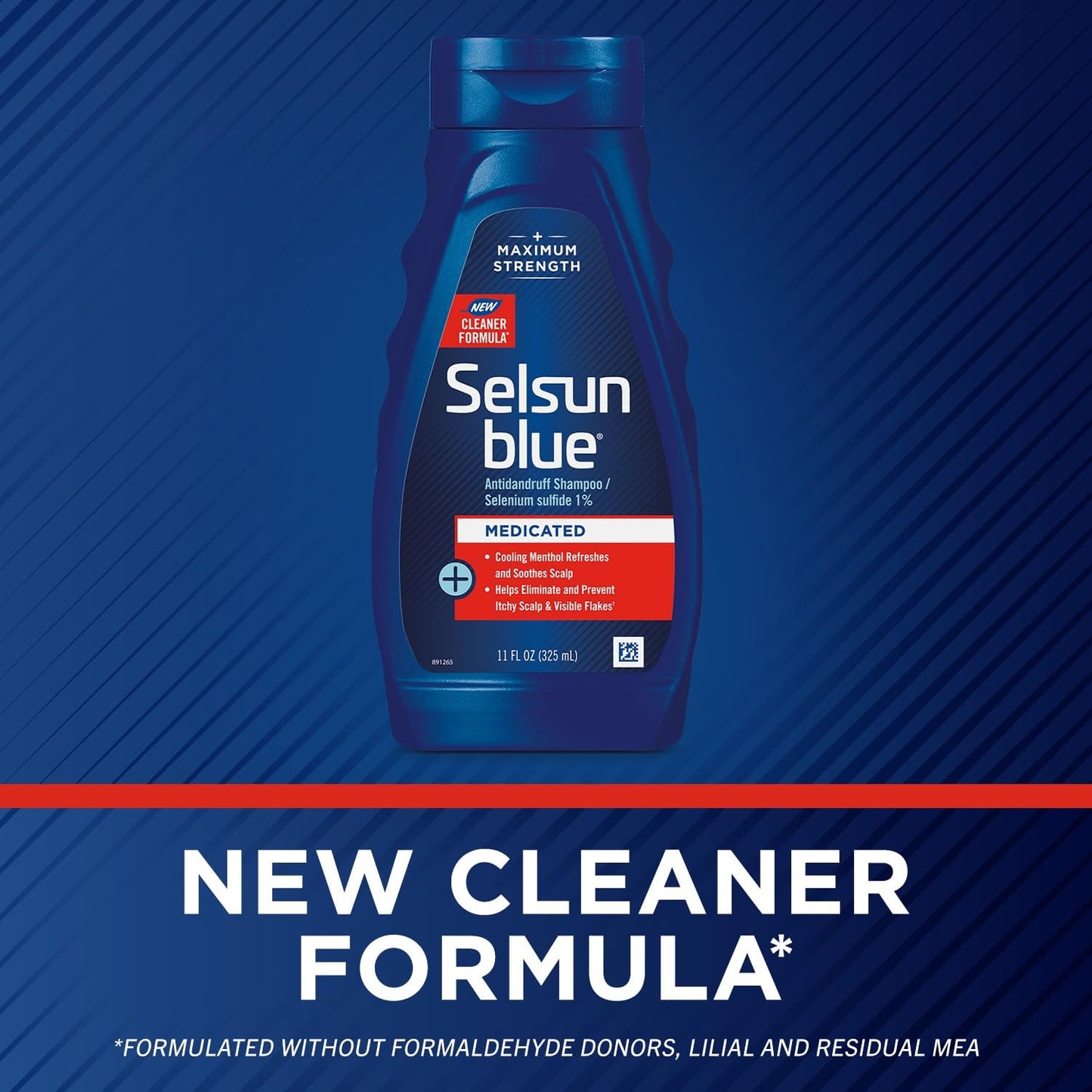 Selsun Blue Medicated Antidandruff Shampoo - Maximum Strength Scalp Treatment with Selenium Sulfide | 11 fl. oz.