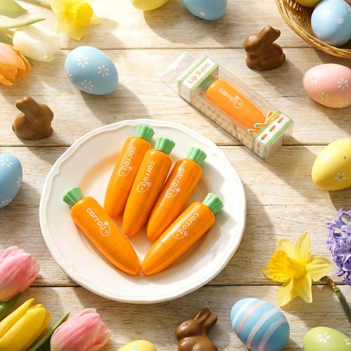 Regine Switzerland Carrot Lip Balm - Moisturizing Easter Gift Set | 6 Pcs Red Velvet Cake Flavor