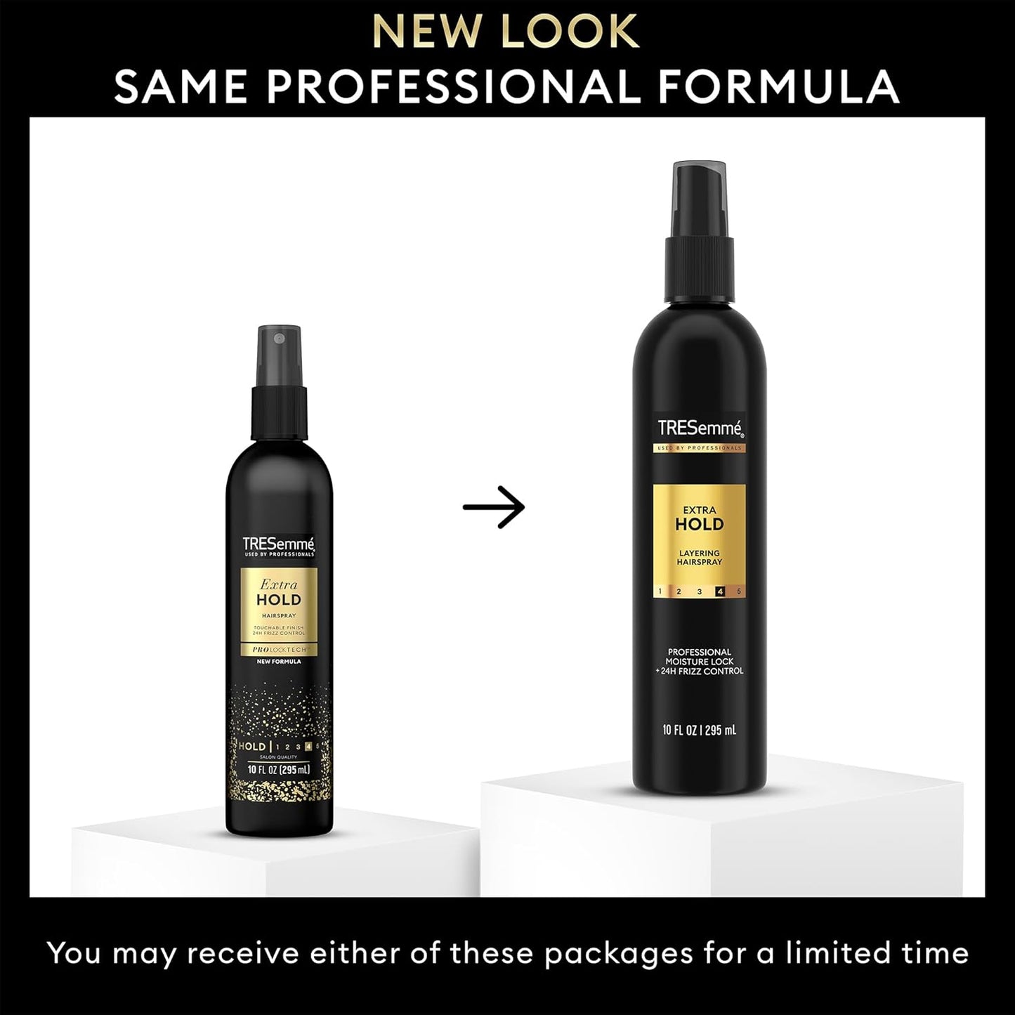 TRESemmé Extra Hold Hairspray - Non-Aerosol 3-Pack for 24H Hold & Frizz Control | Keratin Repair Mask