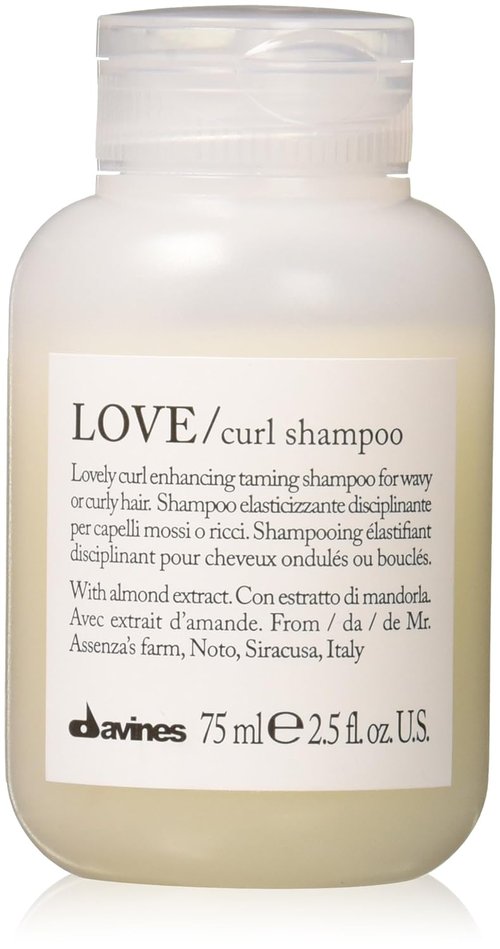 Davines LOVE Curl Shampoo - Gentle Formula for Wavy & Curly Hair | Softens & Hydrates, Travel Size 2.54 Fl Oz