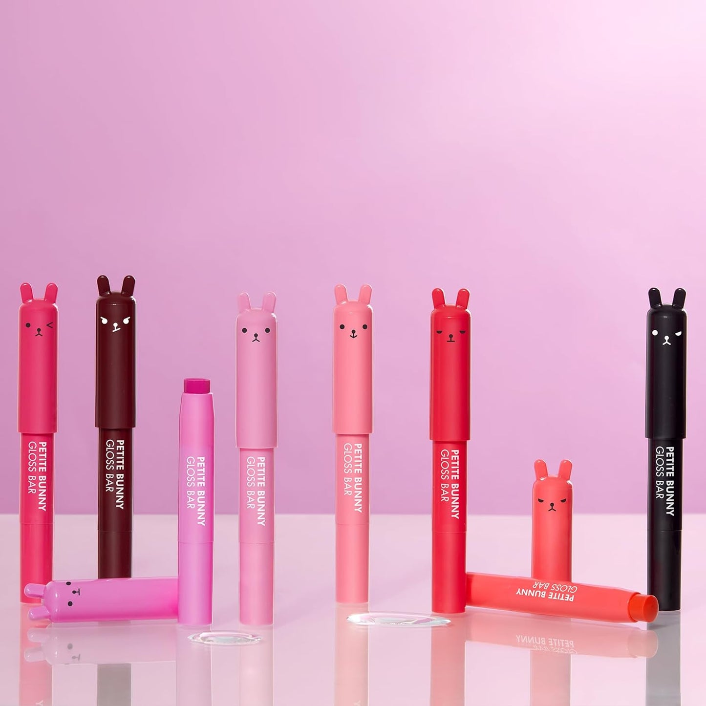 TONYMOLY Petit Bunny Lip Gloss Set - Hydrating Korean Lip Crayons with Vitamin E | 3 Pack for Easter Gifts