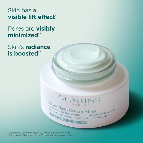 CLARINS Cryo-Flash Face Mask - Visible Lift in 10 Minutes | Minimizes Pores & Boosts Radiance