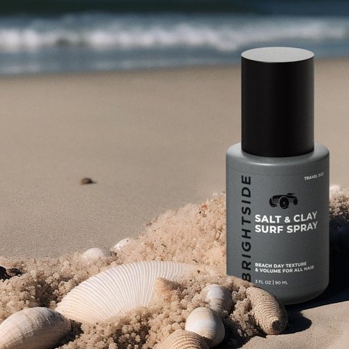 Brightside Salt & Clay Surf Spray - Instant Volume & Texture for Thicker Hair - Alcohol-Free, 3oz Travel Size