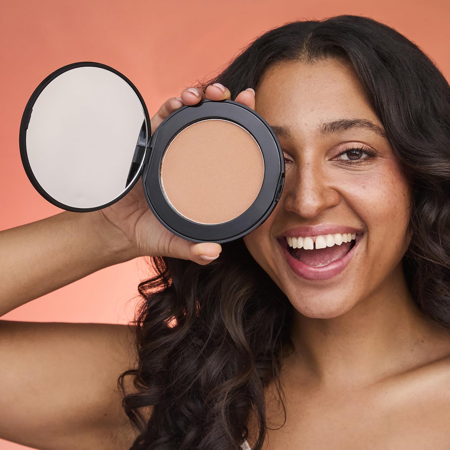 Natio Australia Mineral Pressed Powder Bronzer - Warm Toned, Medium Shade Bronzer Powder - Shimmery Finish - Vegan - Sunswept - 0.7 oz