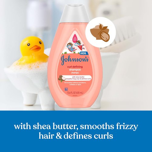 Johnson's Kids' Curl Defining Shampoo - Shea Butter Formula for Frizz Control & 24-Hour Curl Definition | 13.6 fl. oz
