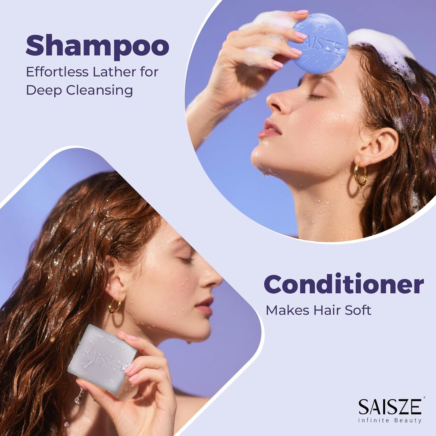 Skiennix Purple Toning Shampoo & Conditioner Bar - Ideal for Blonde, Silver, & Highlighted Hair