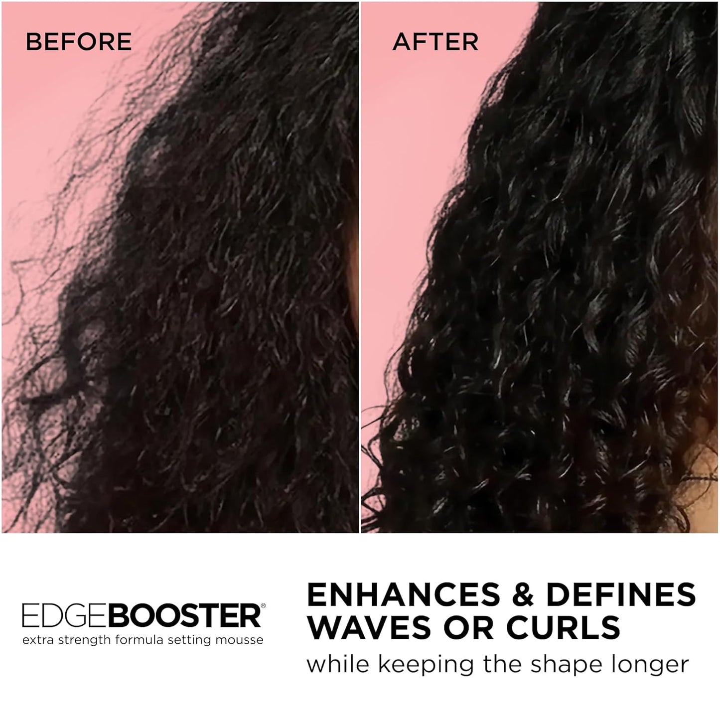 Style Factor EDGE BOOSTER Extra Strength Mousse - Frizz Control & Volume - 2.5oz Morganite for Curly Hair