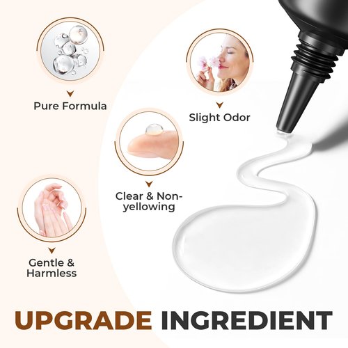 UNA GELLA Super Strong Nail Glue: 2Pcs*10ml Semi Solid Nail Glue for Press Ons No Lamp Needed 10s Quick Drying Solid Nail G lue Gel Upgraded for Acrylic Fake Nails Extension Long Lasting