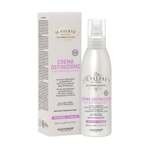 Il Salone Milano Curl Defining Cream - Anti-Frizz & Heat Protection - Adds Definition & Shine | 6.76 fl oz (200ml)