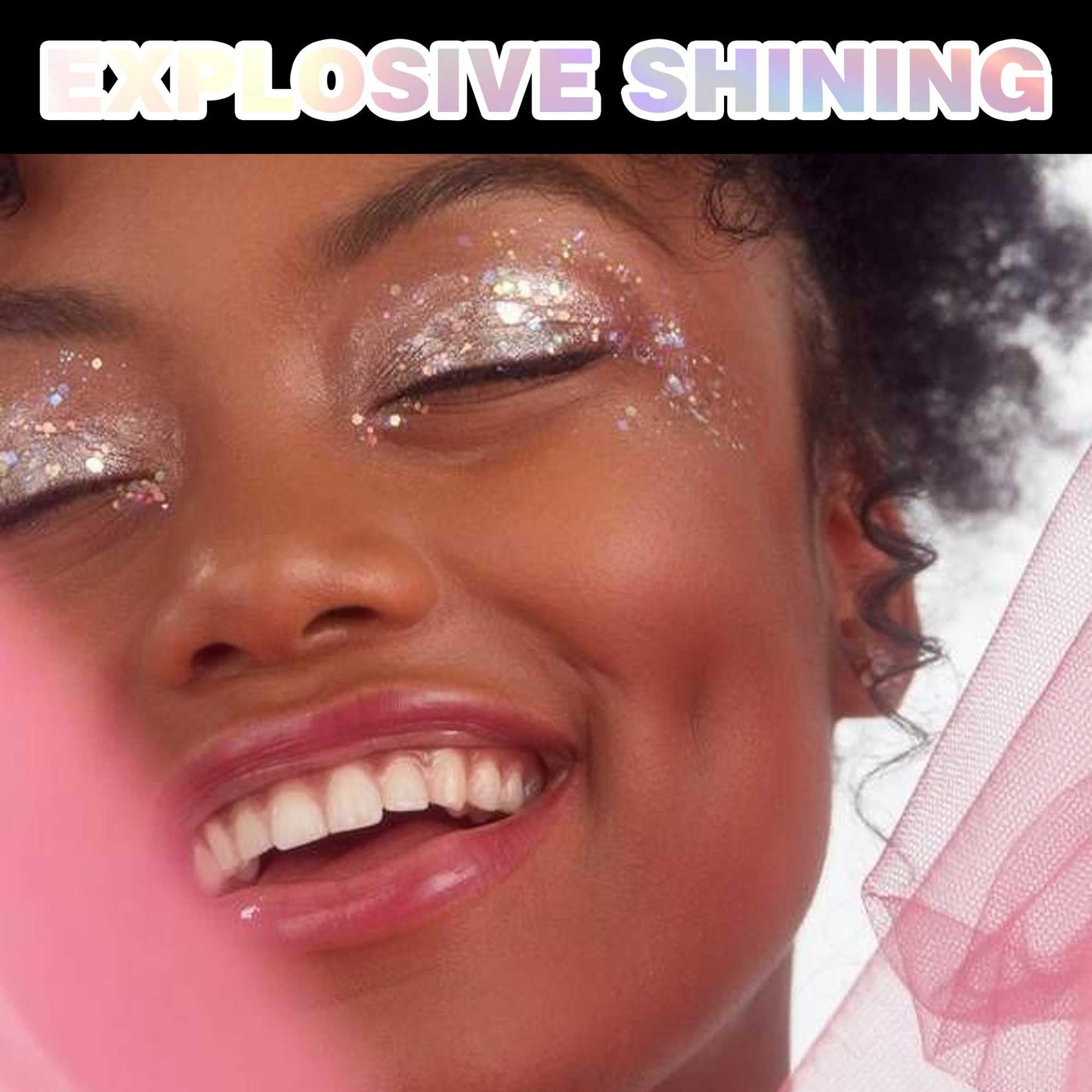 Holographic Body Glitter Gel - Cosmetic-Grade, Color Changing Long-Lasting Glitter for Face, Body, and Hair, Safe and Easy to Use, Perfect for Festivals Parties (Dazzle)