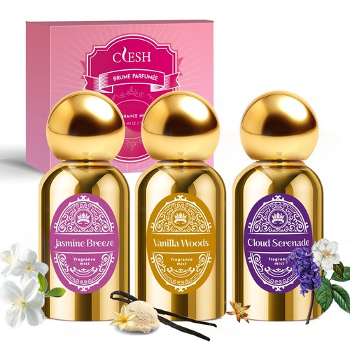 Body Spray for Women, Fragrance Mist, 3 Pack Travel Size Set, 60ml/2.1 fl oz, Vanilla Woods, Cloud Serenade, Jasmine Breeze