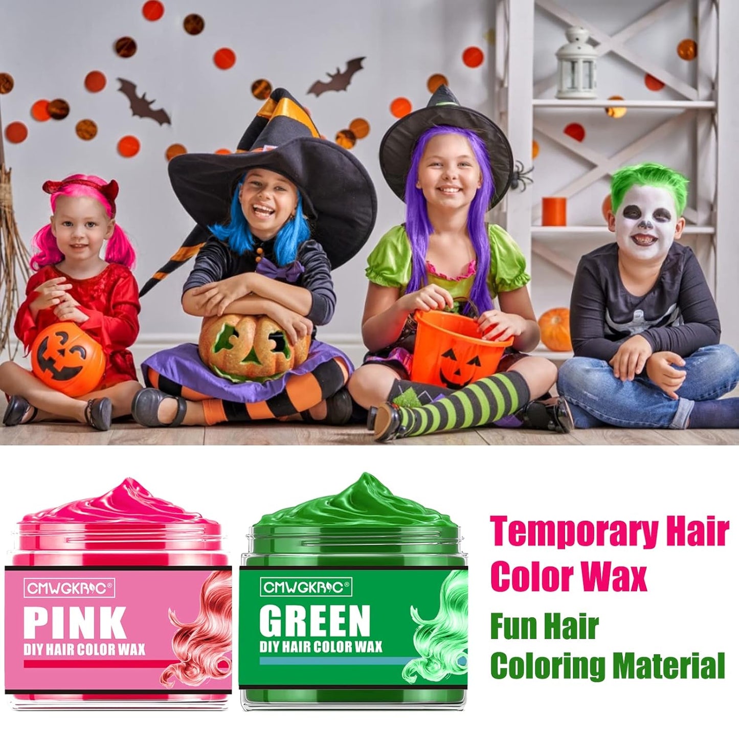 Skiennix Temporary Hair Color Spray - Vibrant Purple, Green, Blue & Pink | Perfect for Parties & Cosplay