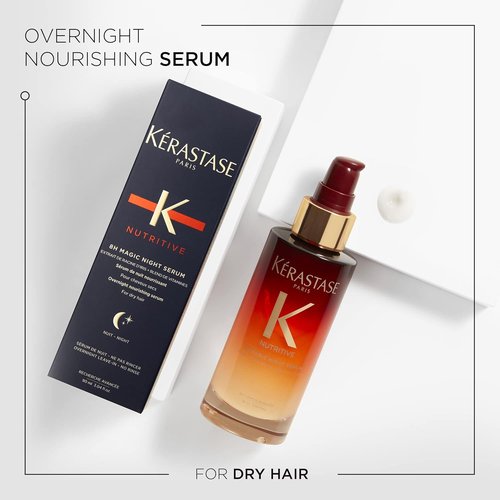 Kerastase Nutritive 8H Magic Night Serum - Nourishing Overnight Treatment for Dry Hair, Enhances Shine & Reduces Frizz