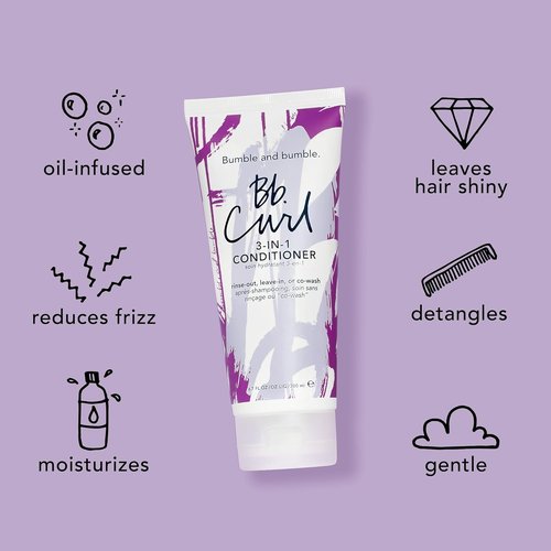 Bumble and bumble. Curl 3-in-1 Conditioner - Leave-In, Rinse Out, CoWash | Anti-Frizz, Color Safe Formula for Curly Hair | Enriched with Jojoba, Avocado & Coconut Oil