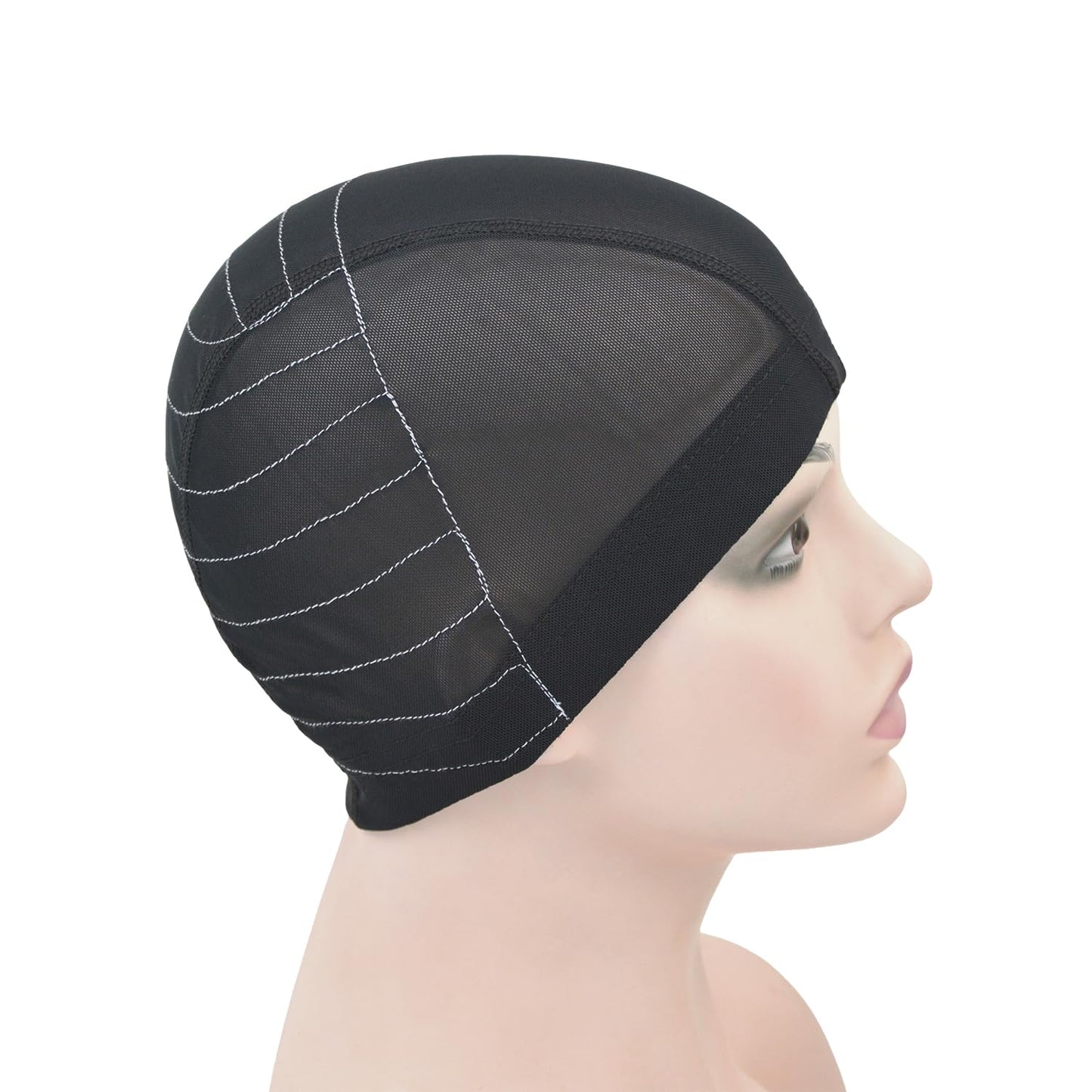 Mesh Dome Caps Wig Cap with Guideline Map for Wig Making Stretchable Wig Caps for Beginners Making Wigs (13x4 M)