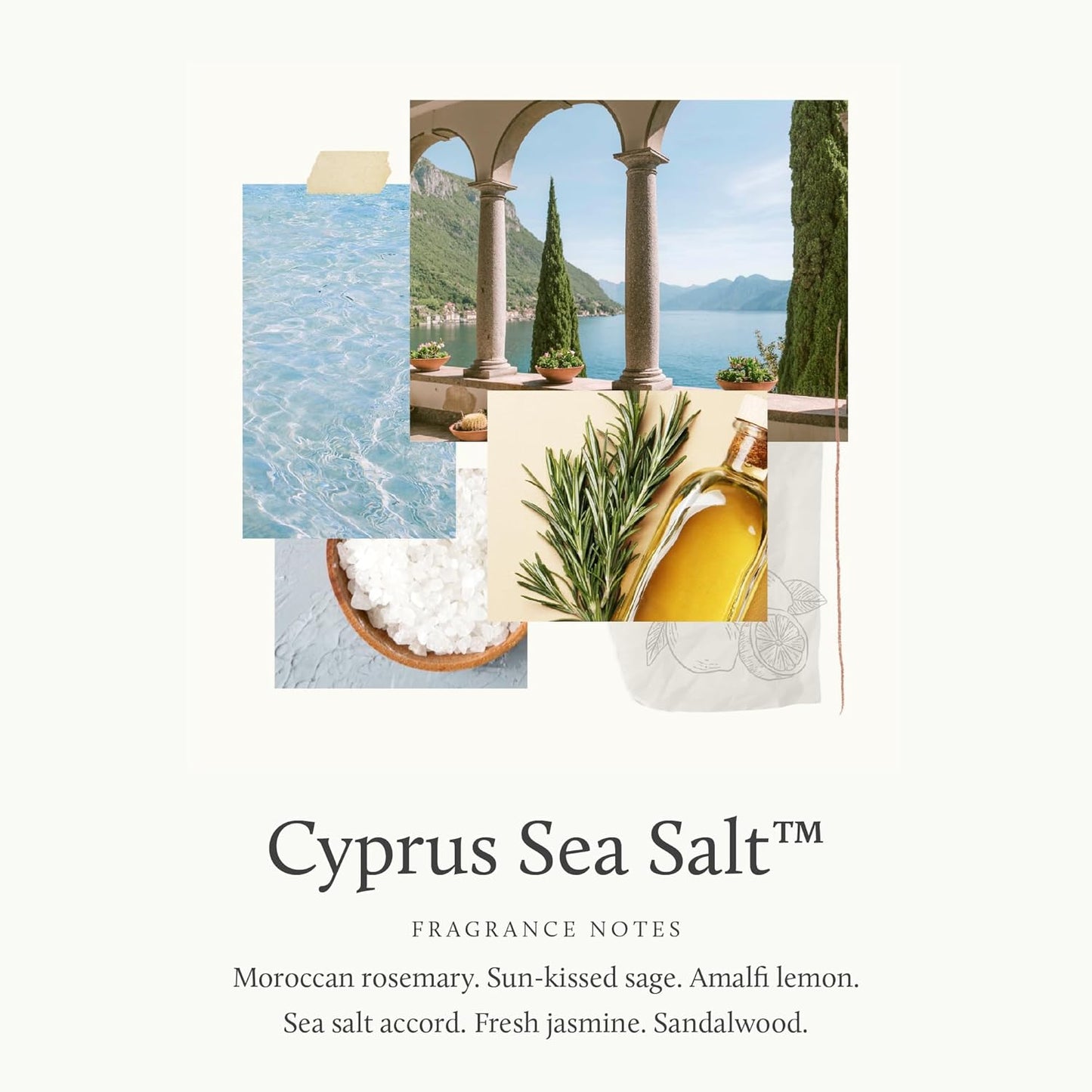 Thymes Cyprus Sea Salt Home Fragrance Mist - Refreshing Scent for Any Room | 3.0 oz