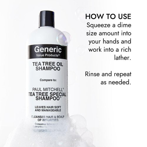Generic Value Products Tea Tree Oil Shampoo - Softens Hair & Cleanses Scalp | 16 oz